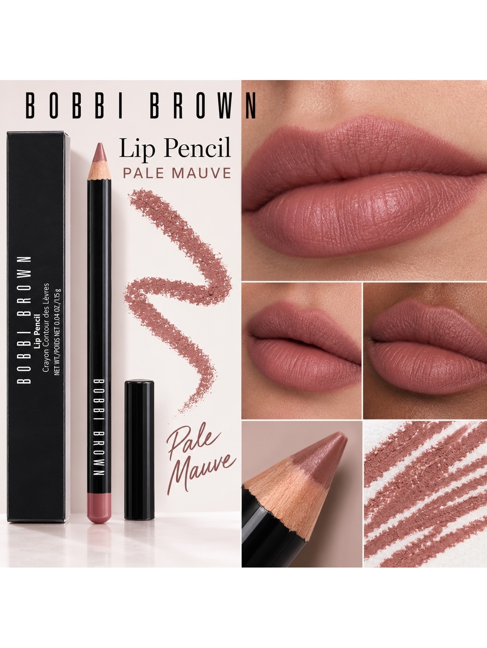 Bobbi Brown • Lip Pencil • Pale Mauve • Brand New in Box